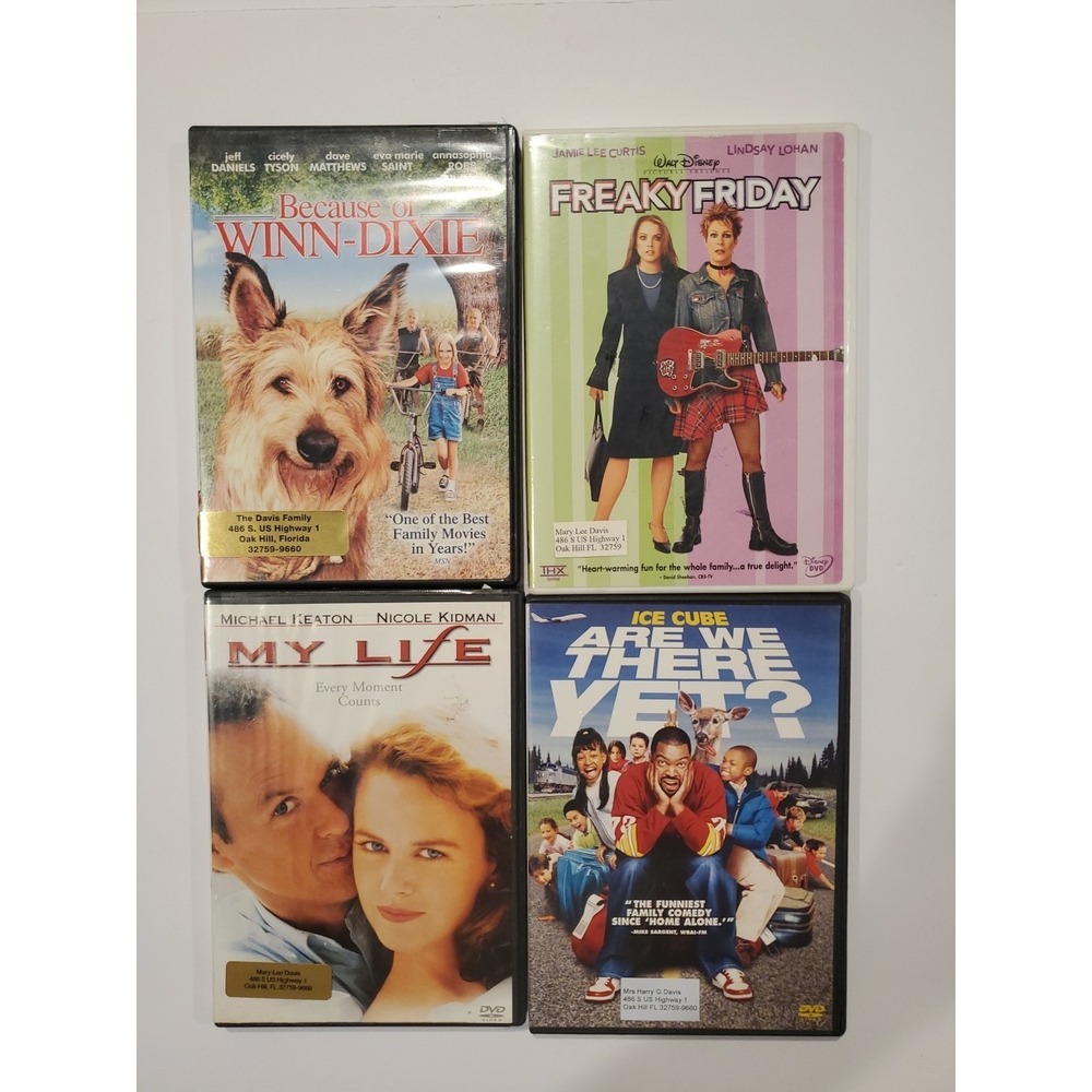 Family Comedy DVD Lot (4) Freaky Friday Are We There Yet Winn Dixie